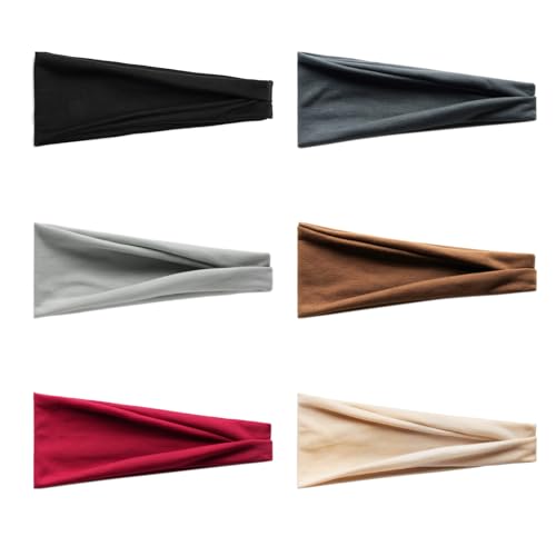 Modische Haarbänder, abnehmbares Haarband, kreative Stirnbänder für den täglichen Gebrauch und Sport, 6 Stück von Thewasc