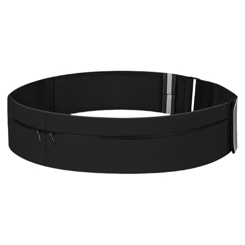 Outdoor-Sporttasche, Lauftasche, reflektierend, wasserdicht, Laufgürtel, Hüfttasche, Workout, Sport, Gürteltasche, Damen, Herren, Geldgürtel, wasserdicht, Farbe: Schwarz, M von Thewasc