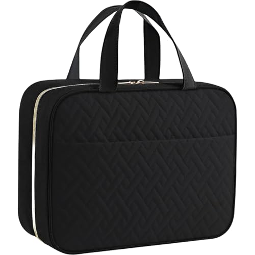 Praktische Reise-Make-up-Tasche mit Fächern und Haken zum Aufhängen, große Kapazität, Kosmetiktasche für Damen und Herren, große Kapazität, Schwarz , Mass Beauty Praktische Reise-Make-up-Tasche mit Fächern und Haken zum Aufhängen, große Kapazität, Kosmetiktasche für Damen und Herren, große Kapazität, Schwarz , Mass Beauty von Thewasc