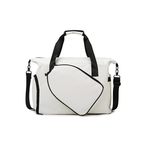 Praktischer Oxford-Stoffbeutel mit wasserdichtem Schuhfach und Nass-Trocken-Organisation für Sportausrüstung, kompakter Oxford-Stoff Turnbeutel mit Schuhtasche, beige, Mass Beauty von Thewasc