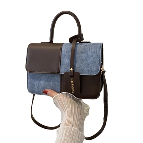 Quadratische Umhängetasche, trendig, für Damen und Mädchen, Patchwork-Handtasche, modische Damen-Geldbörse, PU, coffee, One Size Quadratische Umhängetasche, trendig, für Damen und Mädchen, Patchwork-Handtasche, modische Damen-Geldbörse, PU, coffee, One Size von Thewasc