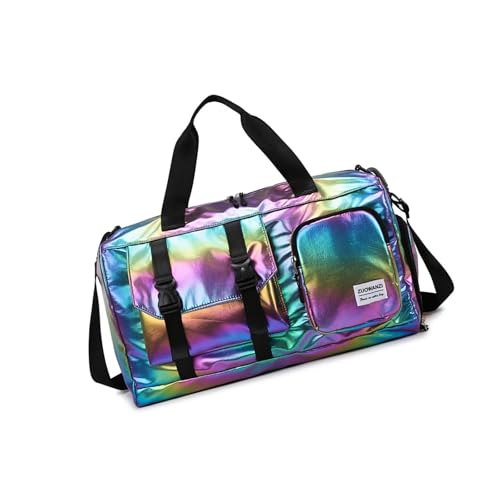 Simple Turnbeutel Große Kapazität Reisetasche Weekender Gepäck Fitness mit Trocken-Nass-Trennung Übernachtung Fitness Reisegepäck Sport Gym Training, Farbe: Schwarz., Mass Beauty von Thewasc