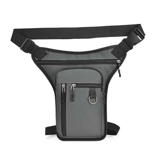 Stilvolle Beingürteltasche, Unisex, Umhängetasche, Nylon, geräumige seitliche Taille, geräumige Fächer, täglicher Gebrauch, moderne Umhängetasche für wichtige Dinge, grau, Mass Beauty Stilvolle Beingürteltasche, Unisex, Umhängetasche, Nylon, geräumige seitliche Taille, geräumige Fächer, täglicher Gebrauch, moderne Umhängetasche für wichtige Dinge, grau, Mass Beauty von Thewasc