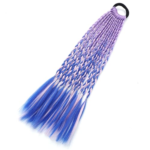 Stilvolle farbige Zopf-Extensions für einzigartige Frisuren, Festival-Haar-Zöpfe, Dekor, geeignet für Partys und den täglichen Gebrauch von Thewasc