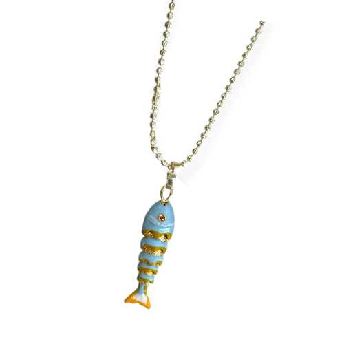 Stylish Sea Theme Fisch Halskette Benutzerfreundliche Kupfer Colarbone Kettenschmuck Für Tägliche Tragen Mehrerer Farboption Vielseitige Ozeanische Accessoire von Thewasc