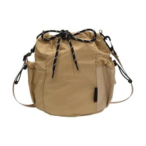 Thewasc 2025 Eimerbeutel Leichte Nylonhandtasche Für Frauen Casual Crossbody Umhängetasche Mit Geräumiger Innenraum Stilvoller Runde Für Den Täglichen Gebrauch von Thewasc