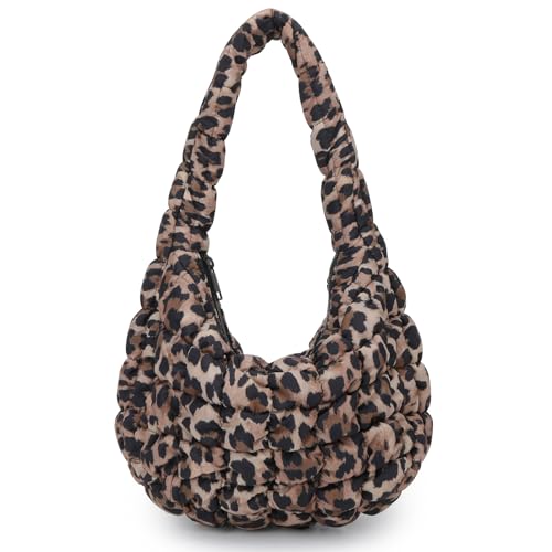 Thewasc Achseltasche mit Leopardenmuster für Damen, Handtasche, gesteppt, Schultertasche, einfache Achselknödel, modisch, Pendeln, Damen, Schultermode, Achselhöhle, trendige Handtasche, gesteppt Thewasc Achseltasche mit Leopardenmuster für Damen, Handtasche, gesteppt, Schultertasche, einfache Achselknödel, modisch, Pendeln, Damen, Schultermode, Achselhöhle, trendige Handtasche, gesteppt von Thewasc