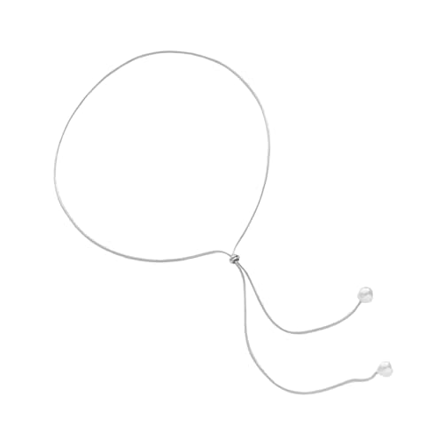 Thewasc Anspruchsvolle Halskette mit Perlen, Lariat-Halskette, zierliche Perlen-Halskette mit ziehbarer Halskette für legere oder formelle Anlässe von Thewasc