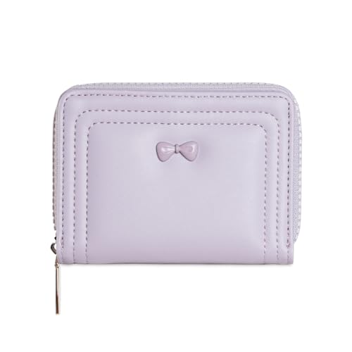 Thewasc Bifolds Clutches Geldbörse Minimalistischer Kreditkartenhalter Damen Casual Geldbörsen Mode Geldbörsen Münze Bargeld Karten Taschen Geldbörsen Frauen Kurze Brieftasche, hellviolett, Mass von Thewasc