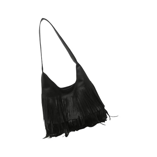 Thewasc Damen Schultertasche Quasten Handtasche Stilvolle Achseltasche Große Kapazität Einkaufen Retro Pendeln Für Den Alltag Frauen Schulter Große Kapazität Achsel Quasten Handtasche Retro Unterarm von Thewasc