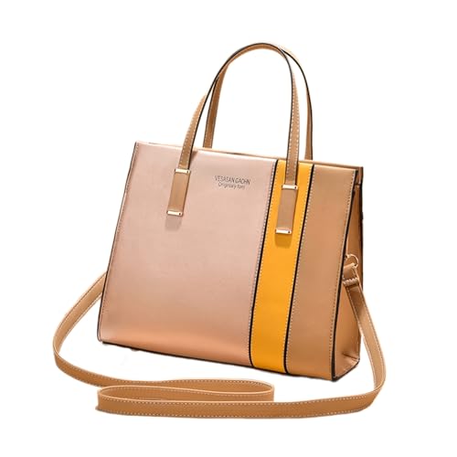 Thewasc Damen-Umhängetasche, Schultertasche, Handtasche, PU-Leder, Umhängetasche, Cross-Body, für Damen, große Kapazität, Geldbörse für Damen, trendiges Reisen, gold, One Size von Thewasc
