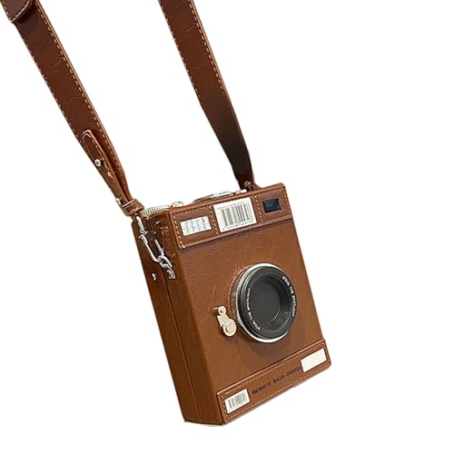 Thewasc Damentasche aus PU-Leder, Kuriertasche, Einkaufstasche, Kamera-Form, modische Umhängetasche für den täglichen Gebrauch, Damen-Schultertasche, PU-Leder, Retro, Pendeln, für Reisen, braun, One Thewasc Damentasche aus PU-Leder, Kuriertasche, Einkaufstasche, Kamera-Form, modische Umhängetasche für den täglichen Gebrauch, Damen-Schultertasche, PU-Leder, Retro, Pendeln, für Reisen, braun, One von Thewasc