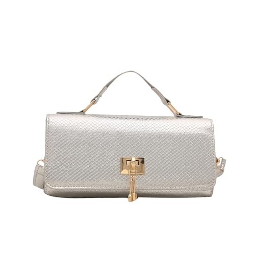 Thewasc Damentasche mit Schlangen-Druck, trendige Schultertasche, Akkordeon-Handtasche, Schlangen-Druck, Kuriertasche für den täglichen Gebrauch, stilvolle Umhängetasche, Abendkleid, PU-Leder, silber Thewasc Damentasche mit Schlangen-Druck, trendige Schultertasche, Akkordeon-Handtasche, Schlangen-Druck, Kuriertasche für den täglichen Gebrauch, stilvolle Umhängetasche, Abendkleid, PU-Leder, silber von Thewasc