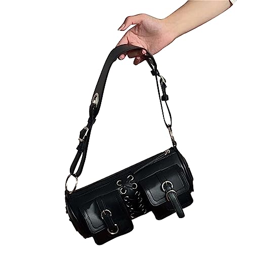 Thewasc Double PocketDesign Unterarmtasche Damen Geldbörse Mode Crossbody Taschen Vintage Schultertaschen Achseltasche PU Vielseitige Einzelschulter, Schwarz , One Size Thewasc Double PocketDesign Unterarmtasche Damen Geldbörse Mode Crossbody Taschen Vintage Schultertaschen Achseltasche PU Vielseitige Einzelschulter, Schwarz , One Size von Thewasc