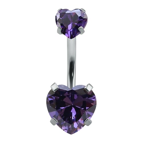 Thewasc Edelstahl Herzkristall Bauchnabel Ringe Stilvoller Accessoire Body Piercing Schmuck Für Modische Frauen Party Tragen Nabelschmuck von Thewasc