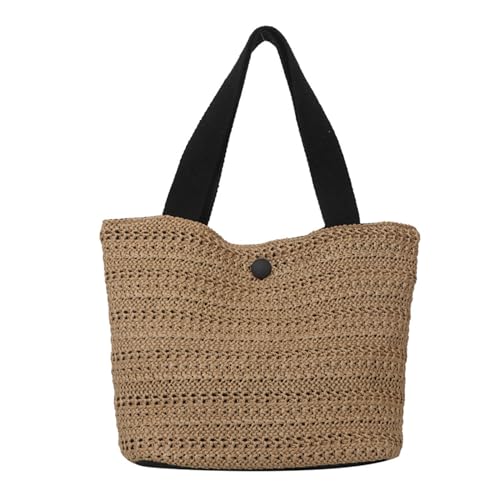 Thewasc Einzigartige Stroh-Lunch-Tasche, Handtasche, große Kapazität, Strand-Eimer-Tasche für Picknicks im Freien und Einkaufstasche, Stroh-Handtasche, Schwarz , One Size Thewasc Einzigartige Stroh-Lunch-Tasche, Handtasche, große Kapazität, Strand-Eimer-Tasche für Picknicks im Freien und Einkaufstasche, Stroh-Handtasche, Schwarz , One Size von Thewasc