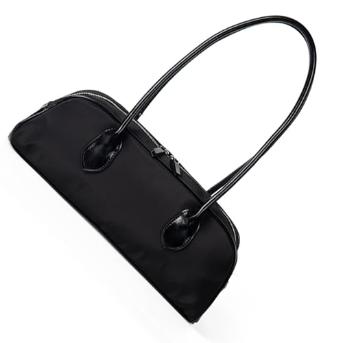 Thewasc Elegante Damen-Unterarmtasche, Schultertasche, modische Handtasche, Satchel für Reisen, Einkaufen und Outdoor-Aktivitäten, reisefreundliche Umhängetasche, Schwarz , One Size von Thewasc