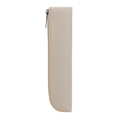 Thewasc Federmäppchen aus PU-Leder, praktisches Federmäppchen, großes Fassungsvermögen, Stifteetui, einfache Tasche, Organizer, große Kapazität, PU-Ledertasche, einfache Tasche, Bienenweiß von Thewasc