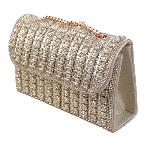 Thewasc Frauen Abendklammerungen Geldbörsen Strassbeutel Handtasche Kette Crossbody Schulter Trendy Unterarmgeschenke Kette Crossbody Umhängetasche von Thewasc