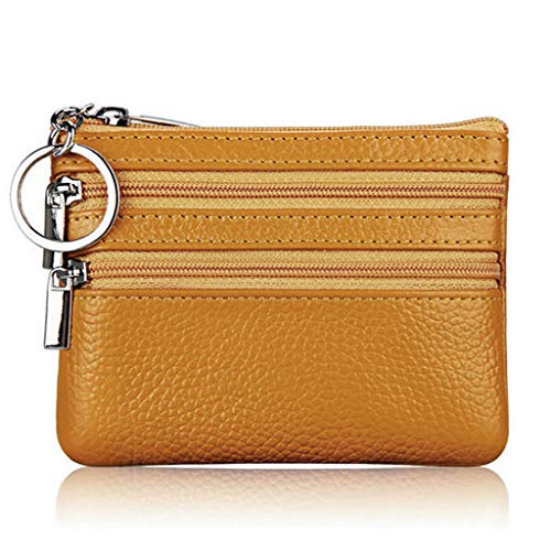 Thewasc Geldbörse mit doppeltem Reißverschluss, Leder, für Visitenkarten, Notizen, zum Vatertag, Muttertag, modische Handy-Geldbörsen, gelb, Zipper, Mass Beauty Thewasc Geldbörse mit doppeltem Reißverschluss, Leder, für Visitenkarten, Notizen, zum Vatertag, Muttertag, modische Handy-Geldbörsen, gelb, Zipper, Mass Beauty von Thewasc
