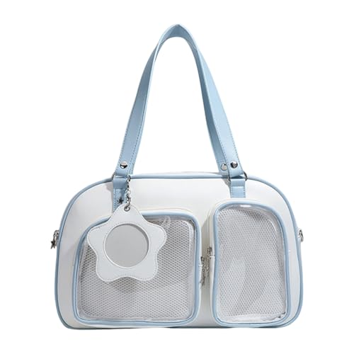 Thewasc Geräumige Transparente Crossbody Tasche Mit Verstellbaren Riemen PU Umhängetaschen Japanische Anime Handtasche Für Mode Frauen Anime Cosplay Transparent Tasche von Thewasc