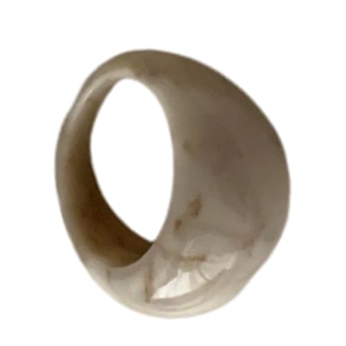 Thewasc Glatte, glänzende Harz-Bandringe mit gebogenem Design, bequemes Fingerzubehör für den täglichen Gebrauch und besondere Anlässe, glatte Oberflächen, Harz, Einheitsgröße, Wie beschrieben, Wie von Thewasc