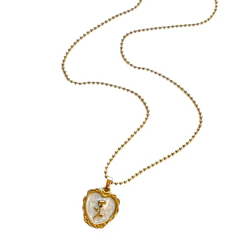 Thewasc Halskette aus Edelstahl, Schmetterling/Blume, verstellbare Schlüsselbeinkette für das tägliche Stapeln und besondere Anlässe, Tropfenanhänger, Einheitsgröße, Wie beschrieben, Wie beschrieben von Thewasc