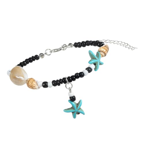 Thewasc Handgefertigtes Fußkettchen mit verstellbarem, geflochtenem Seil-Design mit Muscheln und Harzperlen für Strandurlaub, buntes Perlen-Fußkettchen, Einheitsgröße, Wie beschrieben Thewasc Handgefertigtes Fußkettchen mit verstellbarem, geflochtenem Seil-Design mit Muscheln und Harzperlen für Strandurlaub, buntes Perlen-Fußkettchen, Einheitsgröße, Wie beschrieben von Thewasc