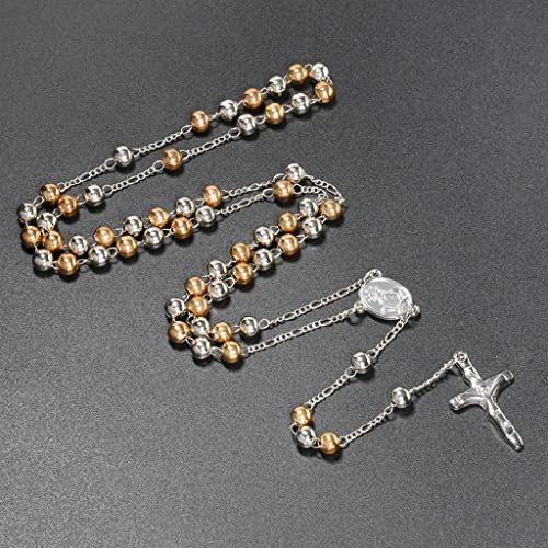 Thewasc Kruzifix Anhänger Halskette Rosenkranz Halskette Für Männer Frauen Kinder Medaille Römisch Katholische Christliche Religiöse Gebets Geschenkgebetsketten von Thewasc