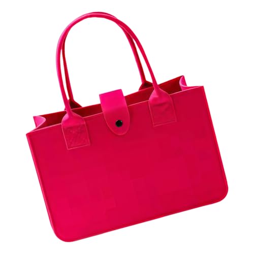 Thewasc Mehrzweck-Filz-Handtasche mit geräumigem Innenraum, faltbare Tragetasche, Einkaufstasche für die Organisation wichtiger Tasche, leicht, praktisch, B, One Size von Thewasc