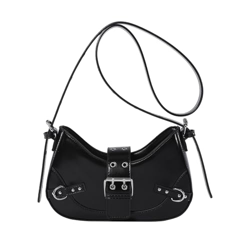 Thewasc Modische Damen-Handtasche, niedlich, Umhängetasche, leicht, PU, Schultertasche, geeignet für verschiedene Anlässe, lässige Handtasche, Schwarz , One Size Thewasc Modische Damen-Handtasche, niedlich, Umhängetasche, leicht, PU, Schultertasche, geeignet für verschiedene Anlässe, lässige Handtasche, Schwarz , One Size von Thewasc