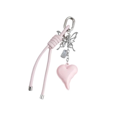Thewasc Modische Tasche Anhänger Keychain Butterfly Keychain Keyring Telefon Charme Bags Accessoire Für Frauen Mädchen Bag Geldbörse Herz Geldbeutel Charme von Thewasc