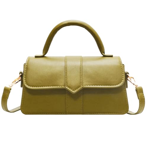 Thewasc Modische Umhängetasche, Umhängetasche für Damen und Mädchen, vielseitige Damen-Geldbörse, einfarbig, Handtasche, trendige Umhängetasche, grün, One Size von Thewasc