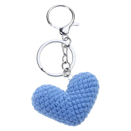 Thewasc Niedliche Handgefertigte Gestrickte Herzschlüsselhalter Exquisite Handwerkskunst Häkelschlüsselkette Handwerksbegeisterte Farbenfrohe Schlüsselbund von Thewasc
