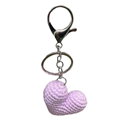 Thewasc Niedliche Handgefertigte Gestrickte Herzschlüsselhalter Exquisite Handwerkskunst Häkelschlüsselkette Handwerksbegeisterte Farbenfrohe Schlüsselbund von Thewasc