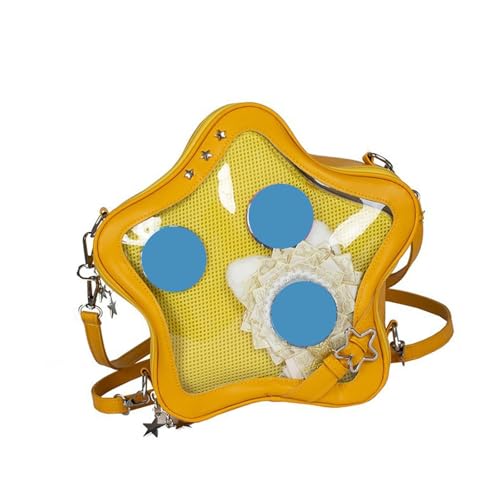 Thewasc PU Leder Itabag Rucksack Crossbody Body Schöne Pin Display Tasche Sternform ITabag Umhängetaschen Taschen Für Frauen Ita Rucksack von Thewasc