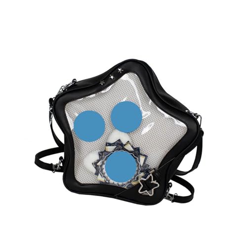 Thewasc PU Leder Itabag Rucksack Crossbody Body Schöne Pin Display Tasche Sternform ITabag Umhängetaschen Taschen Für Frauen Ita Rucksack von Thewasc