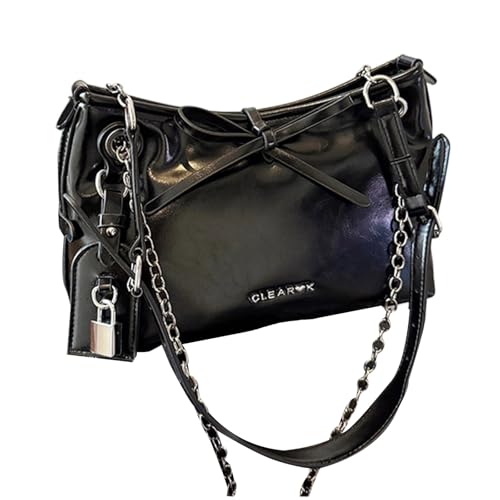 Thewasc Praktische PU Leder Umhängetasche Modische Bögen Großzügig Speicherplatz Leichtes Design Crossbody Bags PU Ledertasche von Thewasc