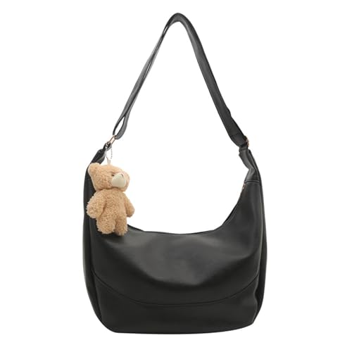 Thewasc Praktische Umhängetasche aus PU-Leder, großer Stauraum, Crossbody-Tasche, Geldbörse, einfach zu tragen, für Damen, Schwarz , One Size Thewasc Praktische Umhängetasche aus PU-Leder, großer Stauraum, Crossbody-Tasche, Geldbörse, einfach zu tragen, für Damen, Schwarz , One Size von Thewasc