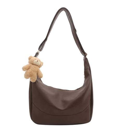 Thewasc Praktische Umhängetasche aus PU-Leder, großer Stauraum, Crossbody-Tasche, Geldbörse, einfach zu tragen, für Damen, coffee, One Size Thewasc Praktische Umhängetasche aus PU-Leder, großer Stauraum, Crossbody-Tasche, Geldbörse, einfach zu tragen, für Damen, coffee, One Size von Thewasc