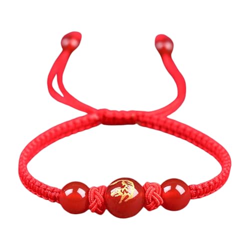 Thewasc Rote Schnur-Armbänder, verstellbare Länge, Halskette, Tier-Anhänger, kulturelles Symbol, geeignet für Glück Thewasc Rote Schnur-Armbänder, verstellbare Länge, Halskette, Tier-Anhänger, kulturelles Symbol, geeignet für Glück von Thewasc