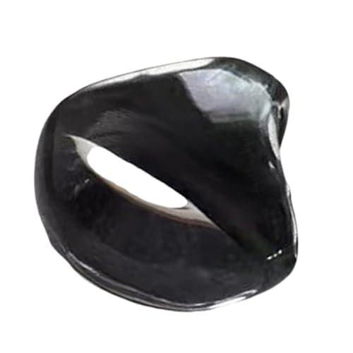 Thewasc Shimmering Resin Cocktail Rings Glossy Inner Coating 8 Size Adjustable Fit Trendy Accessory For Parties And Everyday Use Fashion, Einheitsgröße, Wie beschrieben, Wie beschrieben von Thewasc