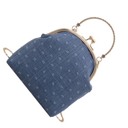 Thewasc Stilvolle Abendtasche Handtasche Mit Metallischer Kette Schultergurt Crossbody Tasche Für Hochzeits Bankette Cocktailpartys Stilvoller Kompakter Abend Umhängetasche von Thewasc