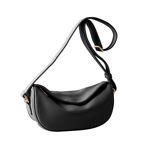 Thewasc Umhängetasche aus PU-Leder, lässige Schulterhandtaschen, Geldbörse für Damen, Mädchen, Frauen, Schultertaschen, Schwarz , One Size von Thewasc
