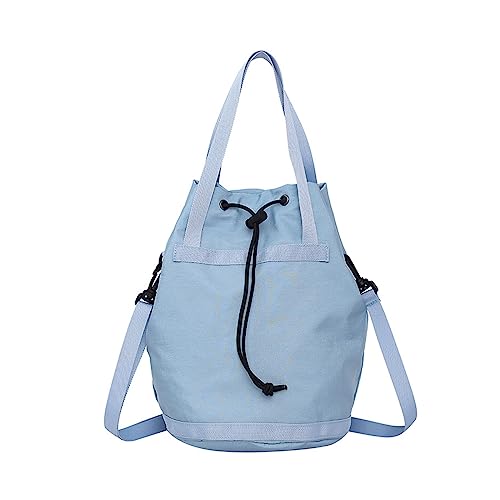 Thewasc Umhängetasche mit großem Fassungsvermögen, schlicht, modisch, vielseitig, japanische Nylon-Tasche für Mädchen und Frauen, Nylon-Schulter, blau, One Size von Thewasc
