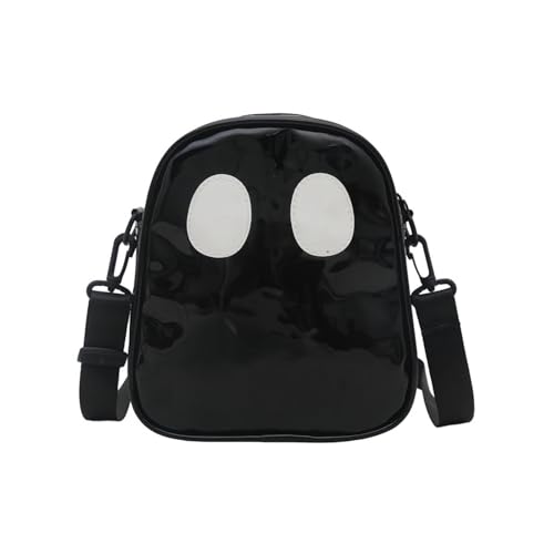 Thewasc Umhängetasche mit lustigem Skelett-Design, stilvolles farbblockierendes Muster, kompakte Umhängetasche für Halloween, Veranstaltungen, Totenkopf-Geldbörse, Schwarz , One Size von Thewasc