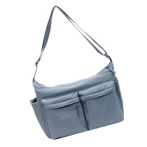 Thewasc Umhängetasche mit mehreren Taschen für den täglichen Gebrauch, Unisex, Umhängetasche, wasserabweisend, Nylon, für Studenten, große Kapazität, Reise-Umhängetasche, blau, One Size von Thewasc