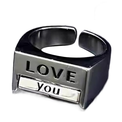 Thewasc Vielseitiger Stimmungskontroll-Ring, Edelstahl, zappelige Ringe zur Stressabbau und individuellen Ausdrucks-Schmuck, Einheitsgröße, Wie beschrieben, Wie beschrieben von Thewasc