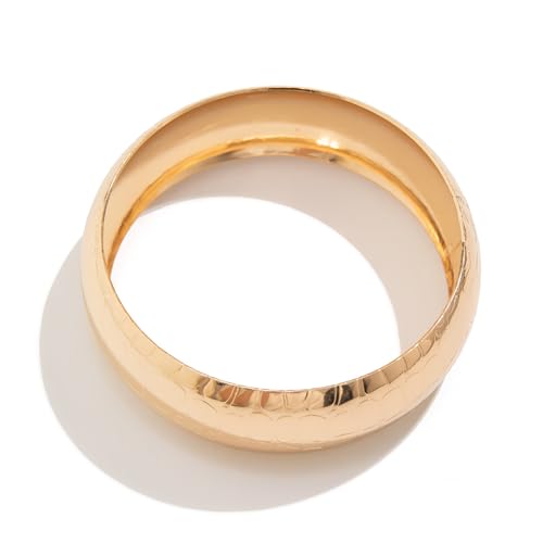 Thewasc Vintage Punk Metal Wide Bangles Statement Hand Schmuck Metall Textur Grunge Schmuck Steampunks Armreifen Für Mode Outfit von Thewasc