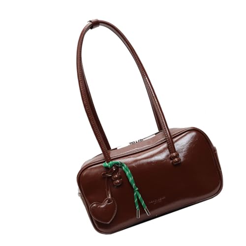 Thewasc Vintage Women Business Umhängetaschen Einfache Damen Pendlertaschen PU Leder Achselgrundstück Großkapazität Handtasche Retro Stil Geldbörse von Thewasc